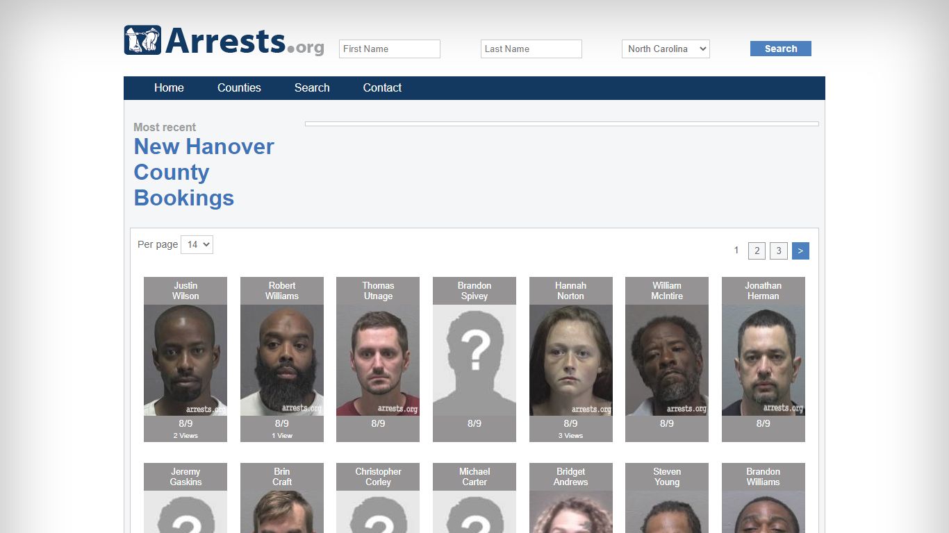 New Hanover County Arrests and Inmate Search