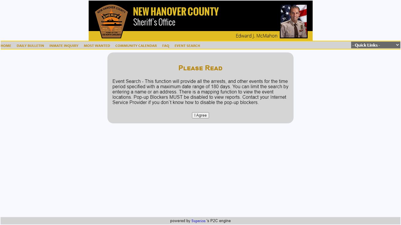 New Hanover Sheriff's Office P2C